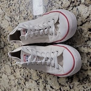 Converse White Fabric Low Tops Men 10 Women 12